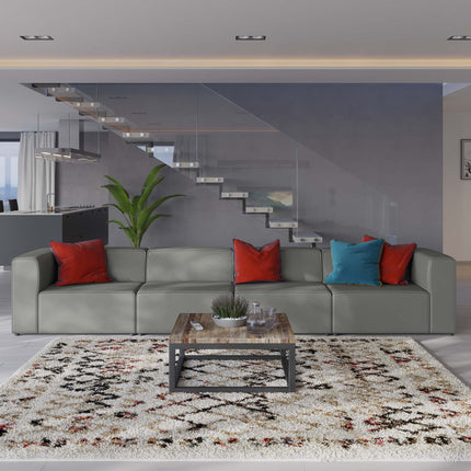 Modway EEI-4793 Mingle 4-Piece Vegan Leather Sectional Sofa Modway
