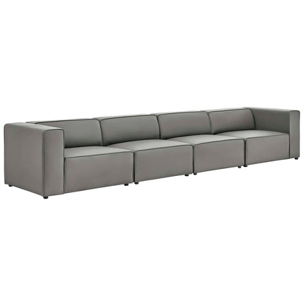Modway EEI-4793 Mingle 4-Piece Vegan Leather Sectional Sofa Modway