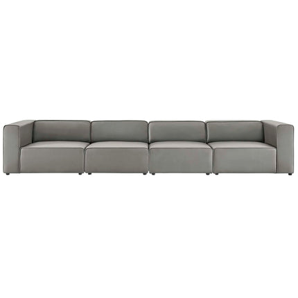 Modway EEI-4793 Mingle 4-Piece Vegan Leather Sectional Sofa Modway