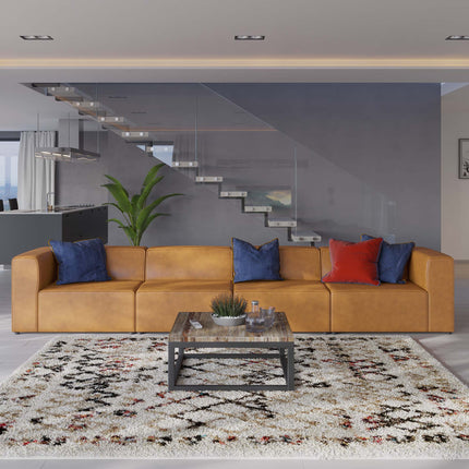 Modway EEI-4793 Mingle 4-Piece Vegan Leather Sectional Sofa Modway