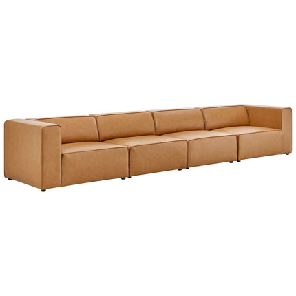 Modway EEI-4793 Mingle 4-Piece Vegan Leather Sectional Sofa Modway
