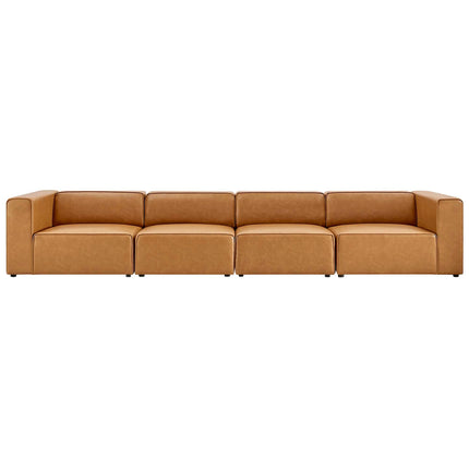 Modway EEI-4793 Mingle 4-Piece Vegan Leather Sectional Sofa Modway