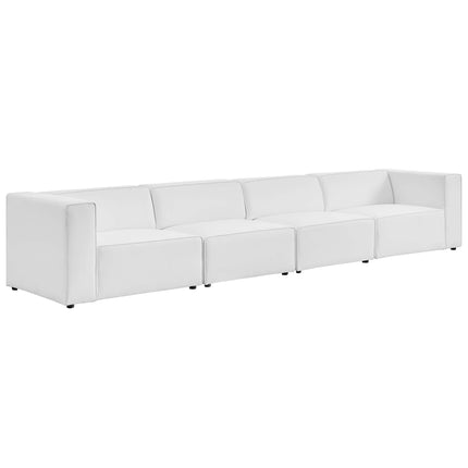 Modway EEI-4793 Mingle 4-Piece Vegan Leather Sectional Sofa Modway