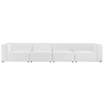 Modway EEI-4793 Mingle 4-Piece Vegan Leather Sectional Sofa Modway