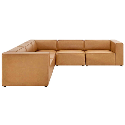 Modway EEI-4795 Mingle 5-Piece Vegan Leather Sectional Sofa Modway