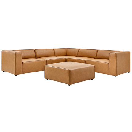 Modway EEI-4796 Mingle 6-Piece Vegan Leather Furniture Set Modway