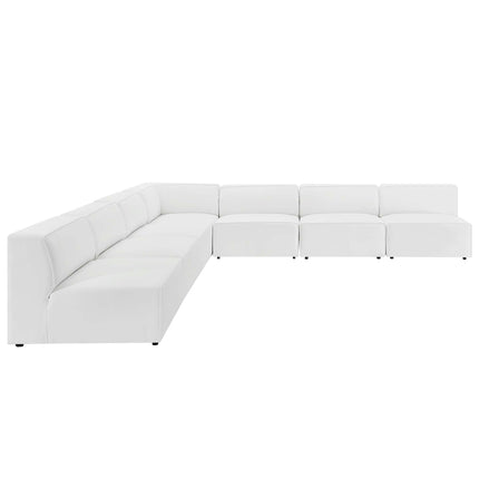 Modway EEI-4797 Mingle 7-Piece Vegan Leather Sectional Sofa Modway