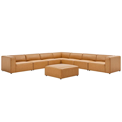 Modway EEI-4799 Mingle 8-Piece Vegan Leather Sectional Sofa Set Modway
