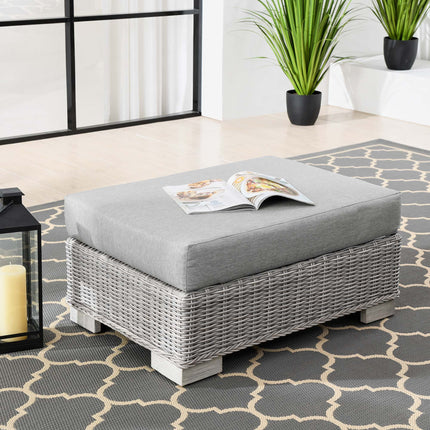 Modway EEI-4839 Conway Outdoor Patio Wicker Rattan Ottoman Modway