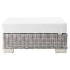 Light Gray White / Wicker Rattan