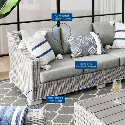 Modway EEI-4842 Conway Outdoor Patio Wicker Rattan Sofa Modway