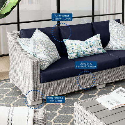 Modway EEI-4842 Conway Outdoor Patio Wicker Rattan Sofa Modway