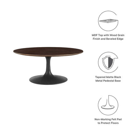 Modway EEI-4882 Lippa 36" Round Wood Coffee Table Modway