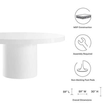 Modway EEI-4910 Gratify 60" Round Dining Table Modway