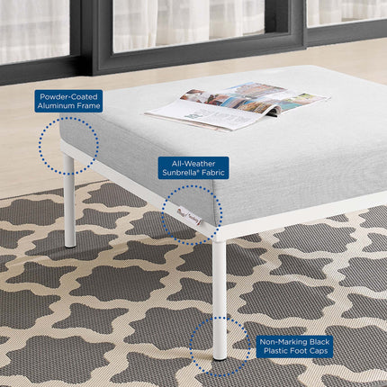 Modway EEI-4969 Harmony Sunbrella® Outdoor Patio Aluminum Ottoman Modway