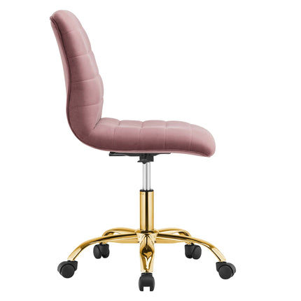 Modway EEI-4972 Ripple Armless Performance Velvet Office Chair Modway
