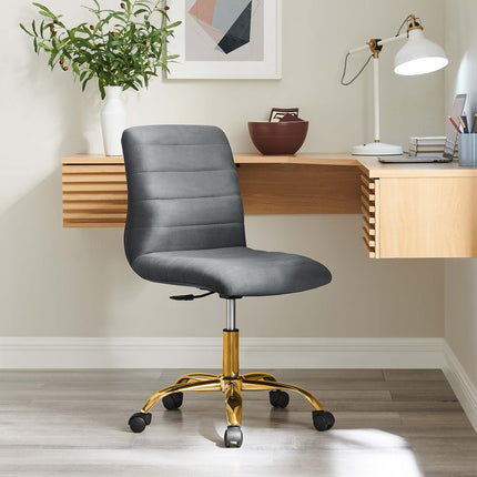 Modway EEI-4972 Ripple Armless Performance Velvet Office Chair Modway