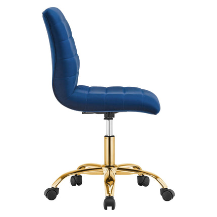 Modway EEI-4972 Ripple Armless Performance Velvet Office Chair Modway