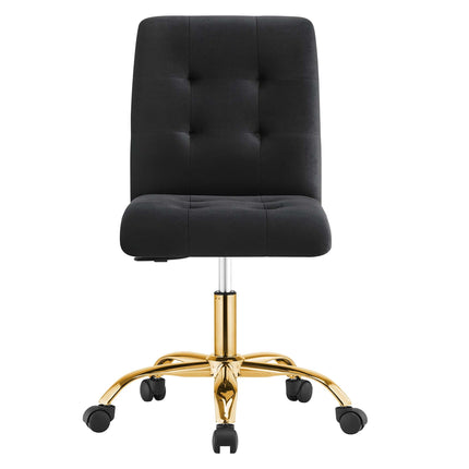 Modway EEI-4973 Prim Armless Performance Velvet Office Chair Modway