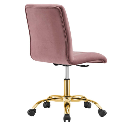 Modway EEI-4973 Prim Armless Performance Velvet Office Chair Modway