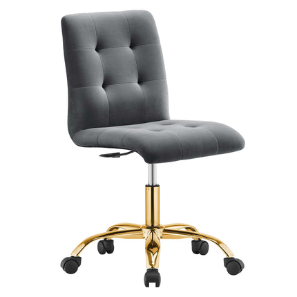 Modway EEI-4973 Prim Armless Performance Velvet Office Chair Modway
