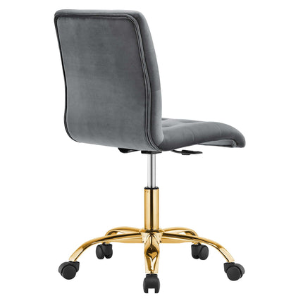 Modway EEI-4973 Prim Armless Performance Velvet Office Chair Modway