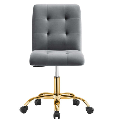 Modway EEI-4973 Prim Armless Performance Velvet Office Chair Modway