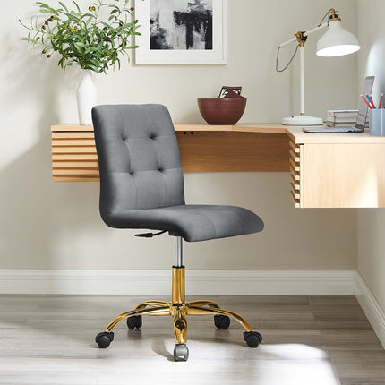Modway EEI-4973 Prim Armless Performance Velvet Office Chair Modway