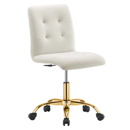 Modway EEI-4973 Prim Armless Performance Velvet Office Chair Modway