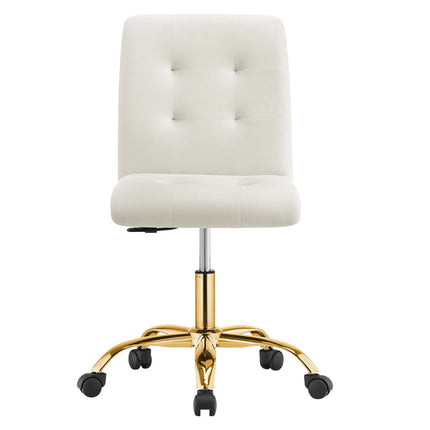 Modway EEI-4973 Prim Armless Performance Velvet Office Chair Modway