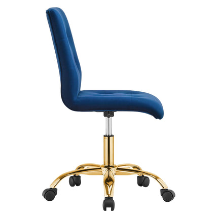Modway EEI-4973 Prim Armless Performance Velvet Office Chair Modway