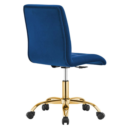 Modway EEI-4973 Prim Armless Performance Velvet Office Chair Modway