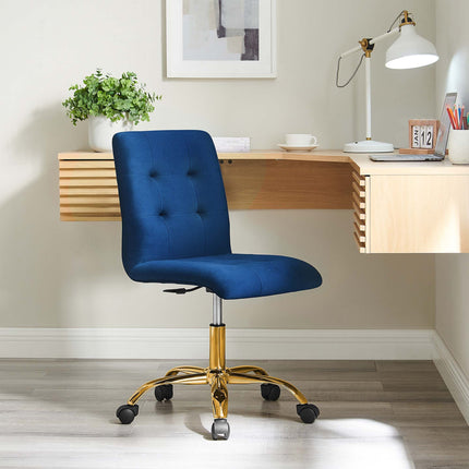 Modway EEI-4973 Prim Armless Performance Velvet Office Chair Modway