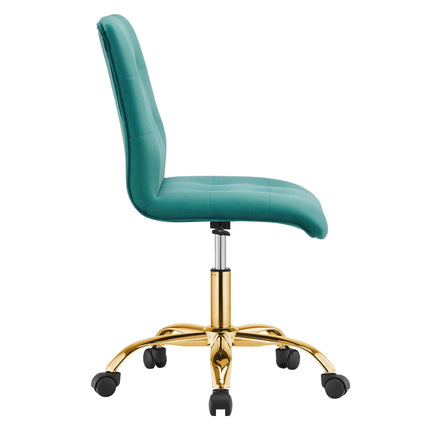 Modway EEI-4973 Prim Armless Performance Velvet Office Chair Modway