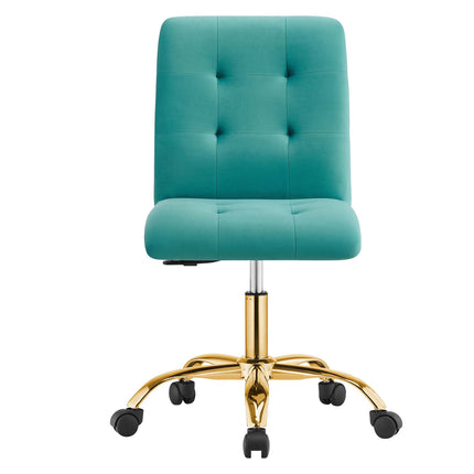 Modway EEI-4973 Prim Armless Performance Velvet Office Chair Modway