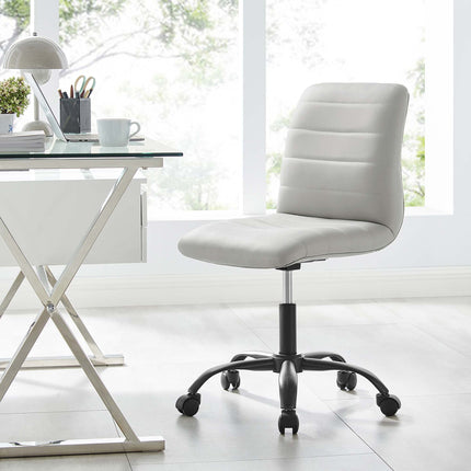 Modway EEI-4974 Ripple Armless Vegan Leather Office Chair Modway