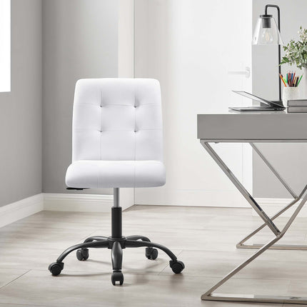 Modway EEI-4975 Prim Armless Vegan Leather Office Chair Modway