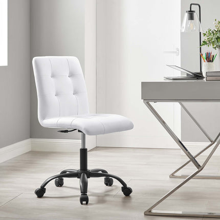 Modway EEI-4975 Prim Armless Vegan Leather Office Chair Modway