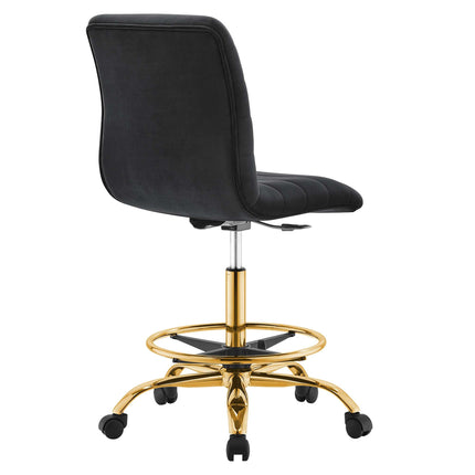 Modway EEI-4976 Ripple Armless Performance Velvet Drafting Chair Modway