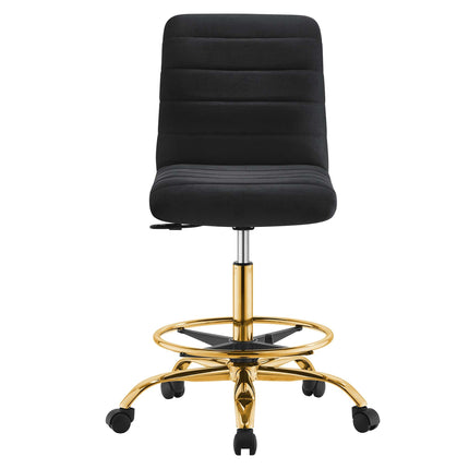 Modway EEI-4976 Ripple Armless Performance Velvet Drafting Chair Modway