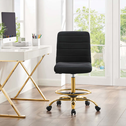 Modway EEI-4976 Ripple Armless Performance Velvet Drafting Chair Modway