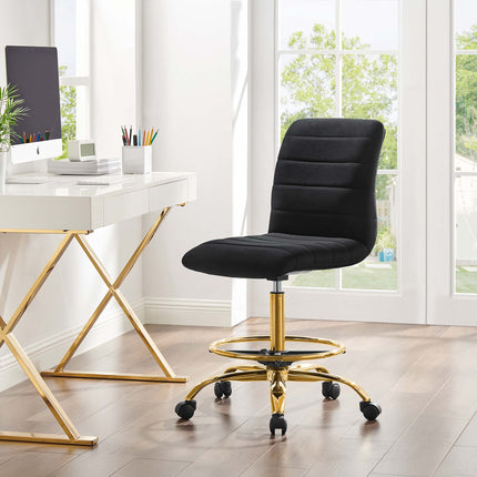 Modway EEI-4976 Ripple Armless Performance Velvet Drafting Chair Modway