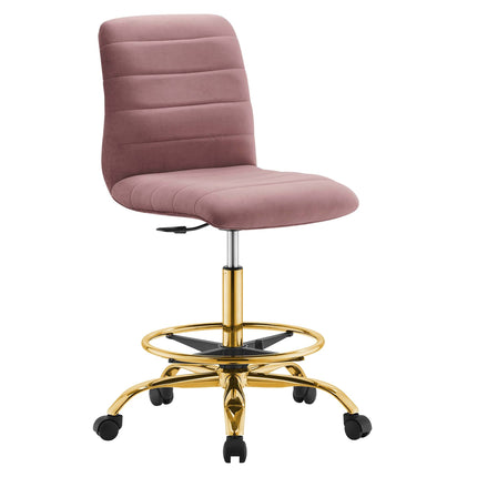 Modway EEI-4976 Ripple Armless Performance Velvet Drafting Chair Modway