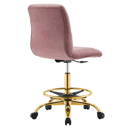 Modway EEI-4976 Ripple Armless Performance Velvet Drafting Chair Modway