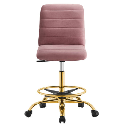 Modway EEI-4976 Ripple Armless Performance Velvet Drafting Chair Modway