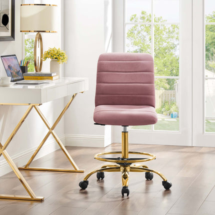 Modway EEI-4976 Ripple Armless Performance Velvet Drafting Chair Modway