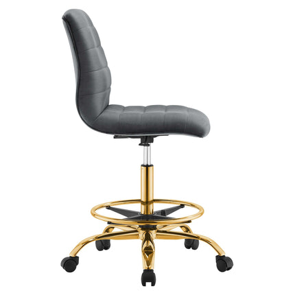 Modway EEI-4976 Ripple Armless Performance Velvet Drafting Chair Modway