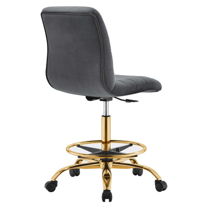 Modway EEI-4976 Ripple Armless Performance Velvet Drafting Chair Modway