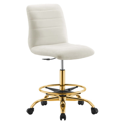 Modway EEI-4976 Ripple Armless Performance Velvet Drafting Chair Modway