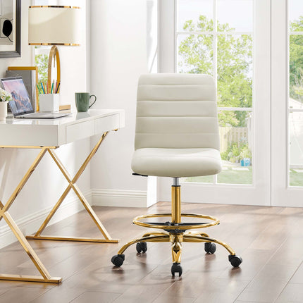 Modway EEI-4976 Ripple Armless Performance Velvet Drafting Chair Modway